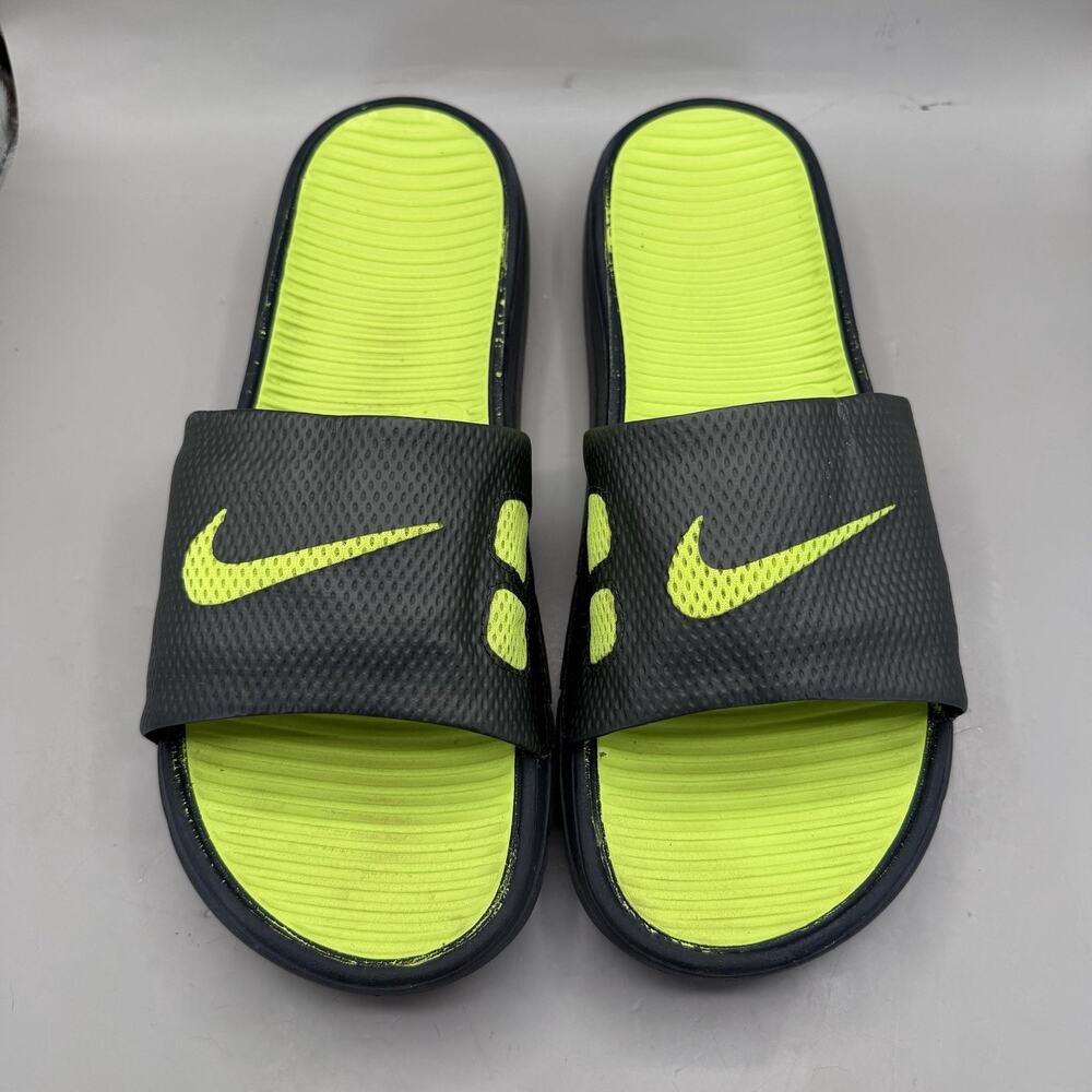 Nike Benassi Solarsoft Slide Sandals Shoes Mens Size 14 Gray Volt 431884-070